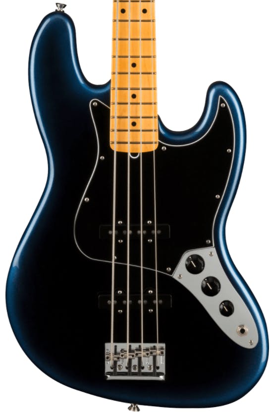 Fender American Professional II Jazz Bass Guitar In Dark Night with Maple Fingerboard
